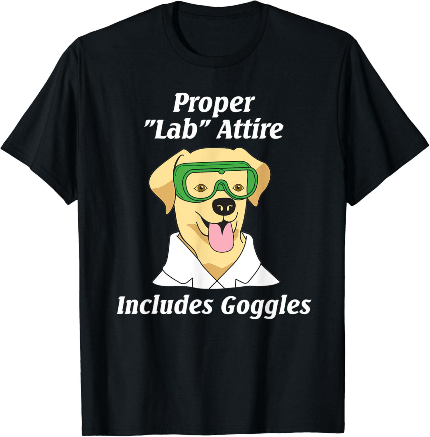 Proper Lab Attire Shirt Funny Laboratory Dog Pun Science TShirt